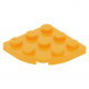 LEGO lapos elem lekerekített sarokkal 3x3, világos narancssárga (30357)